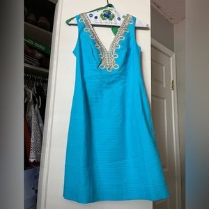 Lilly Pulitzer Light Blue Bentley Shift Dress 00 NWT